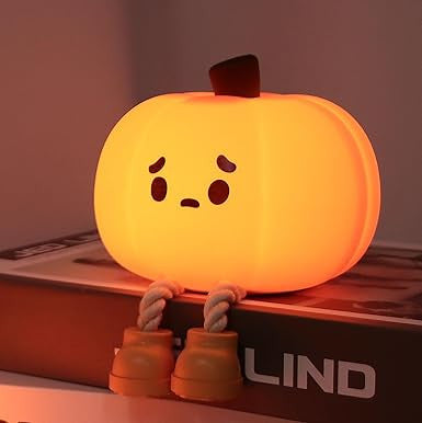 Adorable Pumpkin Night Light | Quirky Desk Lamp