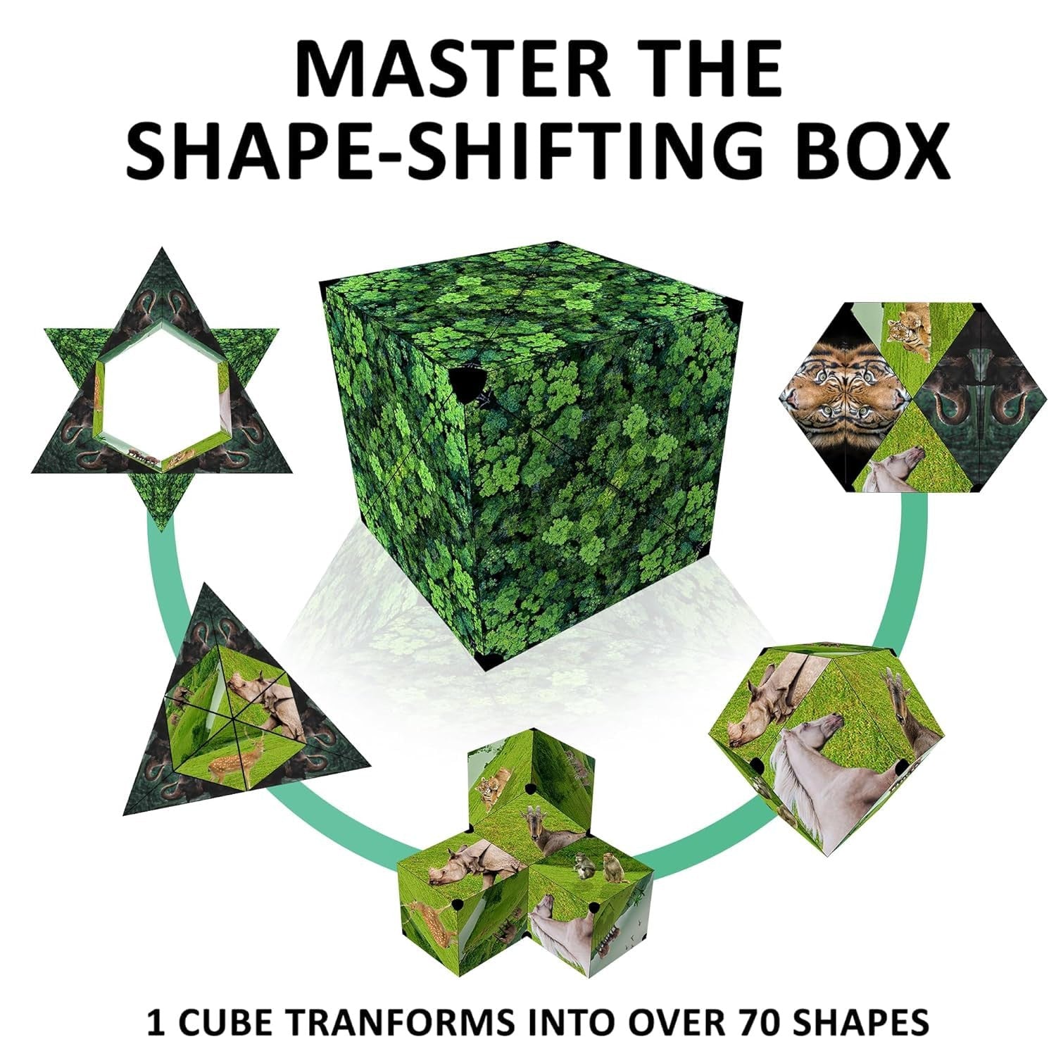 Shape Shifting Box, Extraordinary 3D Cube, Transforming Cubes Shifting Cube, Speed Cube Puzzle for Trainning The Brain, Puzzle Cube for Kids and Adults