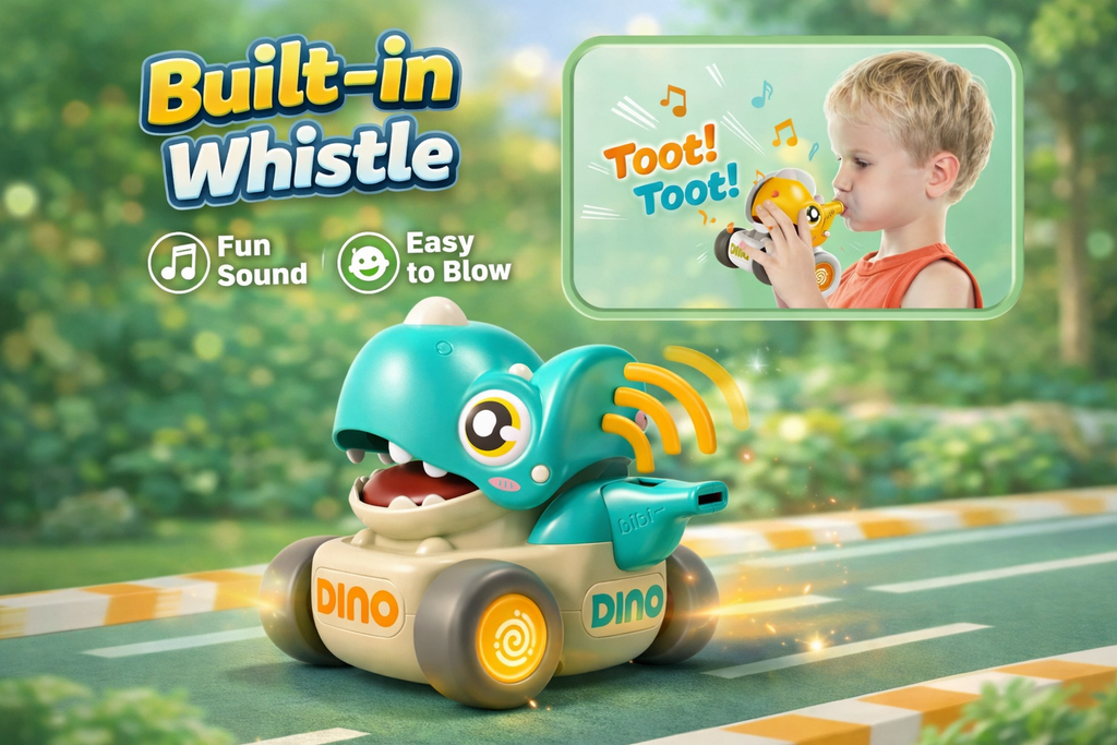 Press N Go Dino Whistle Car