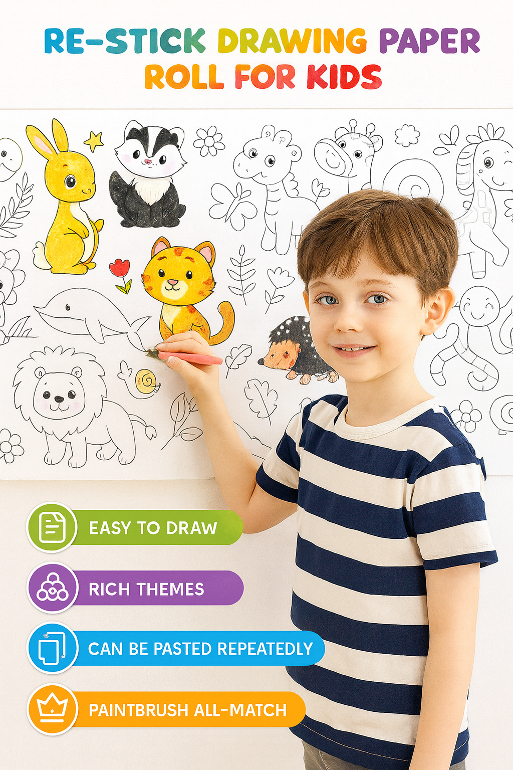 Imagination Roll™ – 3 Meter Coloring Canvas for Creative Kids. Buy 1 Get 1 Free
