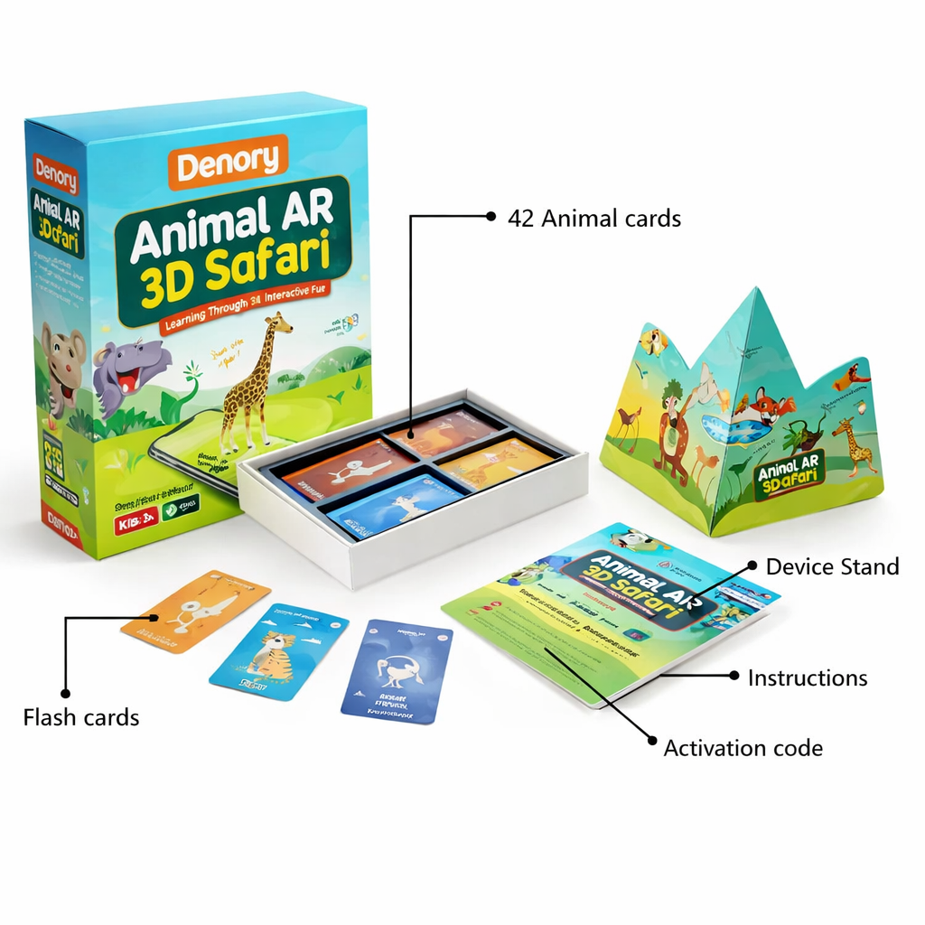 Animal 3D Safari Flashcard