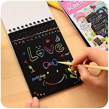Rainbow Scratch Notebook with Magical Vibgyor Color with Pencil Stick Notepad