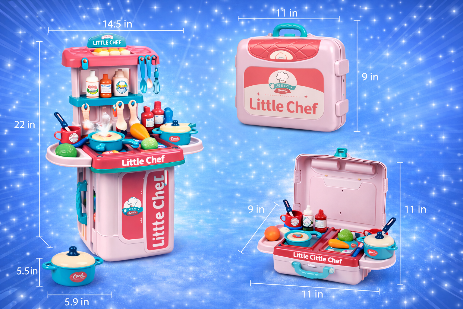 3 in 1 Kitchen Play Set