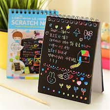 Rainbow Scratch Notebook with Magical Vibgyor Color with Pencil Stick Notepad