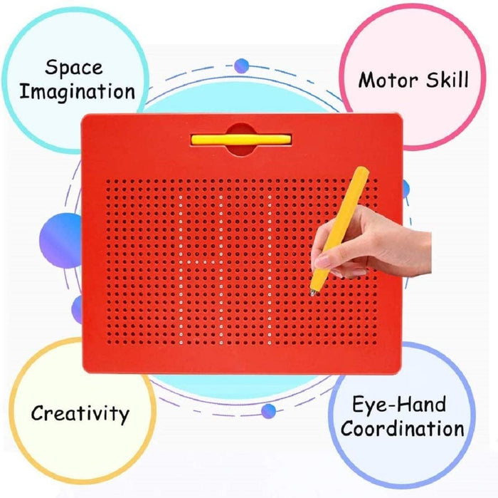 Naira Magnetic Drawing Sketch Pad – Creative Educational Toy for Boys & Girls with Magnetic Balls and Pen