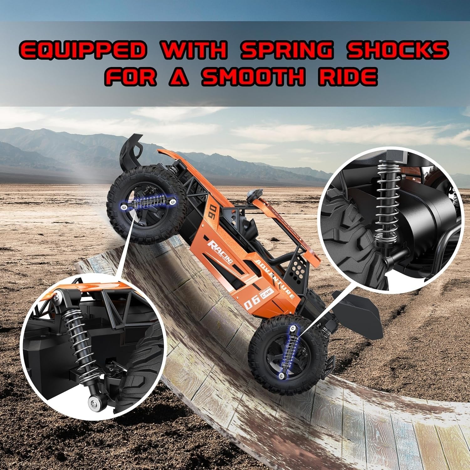 High-Speed RC Off-Road Monster Truck | 2WD Racing Vehicle for Kids with Rechargeable Battery