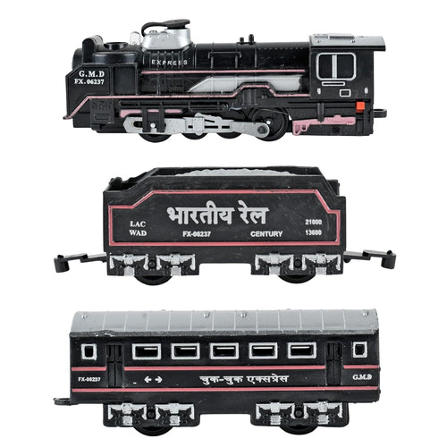 16 Piece Train Toy Set for Kids – Rechargeable Smoke Engine Train with Hindi Music & Railway Track