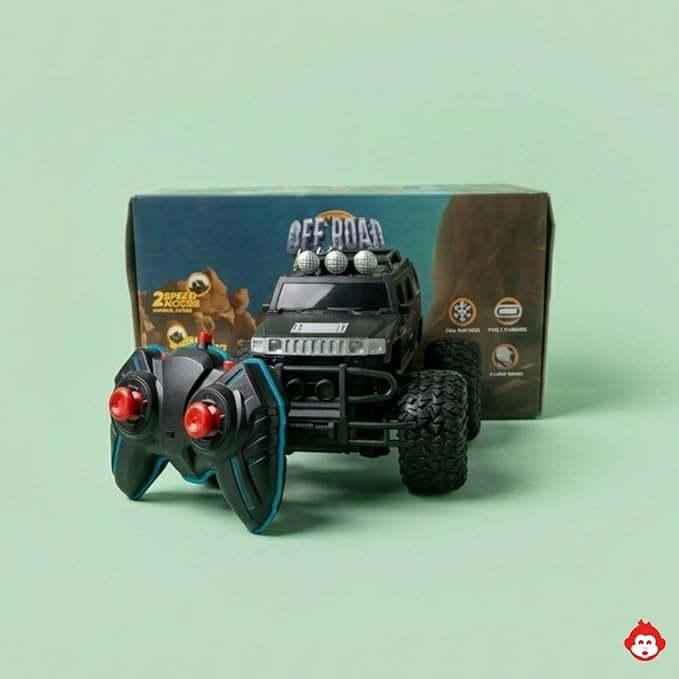 High-Speed RC Off-Road Truck for Kids | Rechargeable Rock Crawler with Turbo Speed & LED Lights