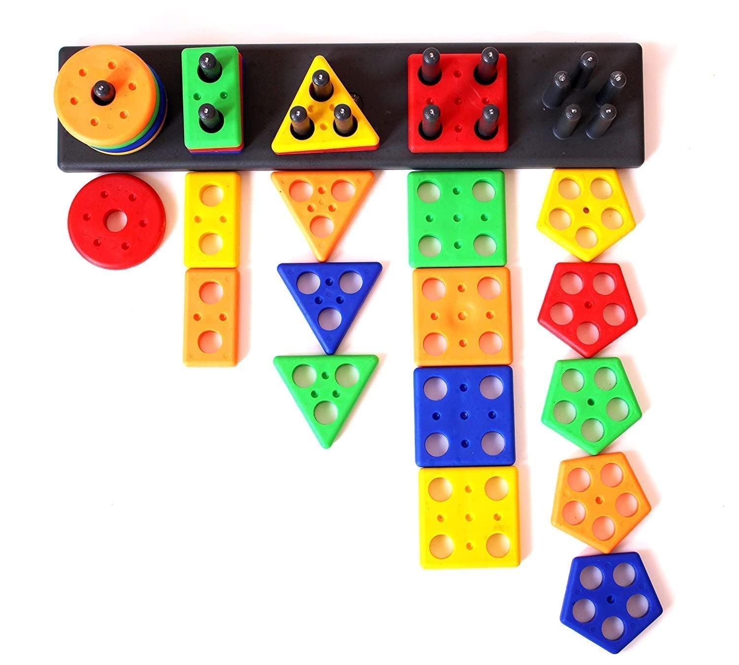 KYDZOY Montessori Shape Sorter Toy – Wooden Stacking & Matching Learning Game for Kids 1-3 Years