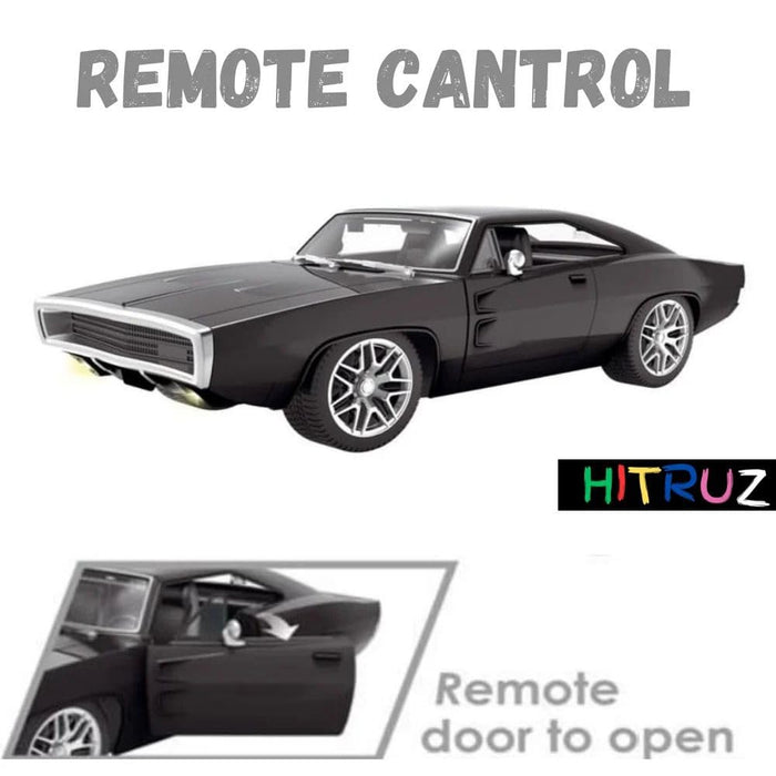 High-Speed 1:14 RC Racing Car, Remote Control Muscle Car with Realistic Doors and LED Headlights