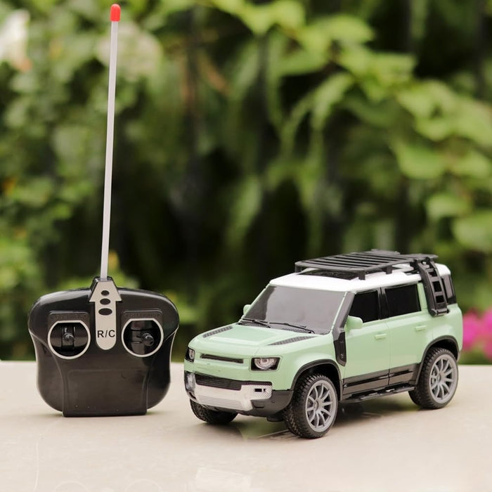 RC Defender Off-Road Racing Car with LED Lights – High-Speed Remote Control Toy Car for Kids