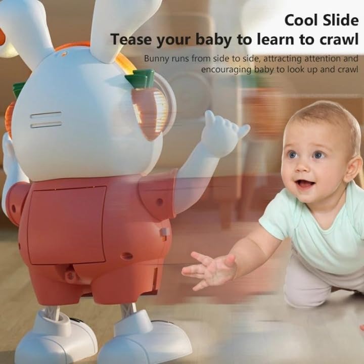 Rabbit Dance Toy for Kids, Interactive Dancing Bunny Toy | Battery Operated with LED headphoes and Sound