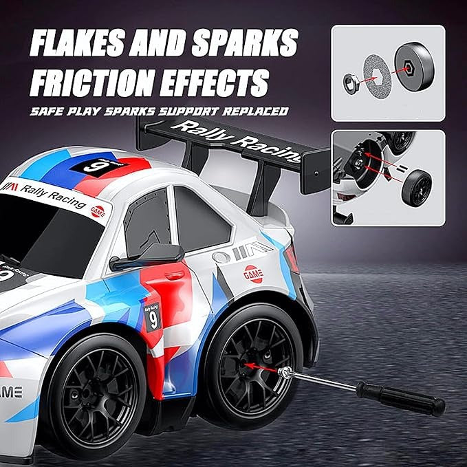 Remote Control M4 Drift Car – Rechargeable High-Speed Racing Toy with Realistic Spark Effect Feature