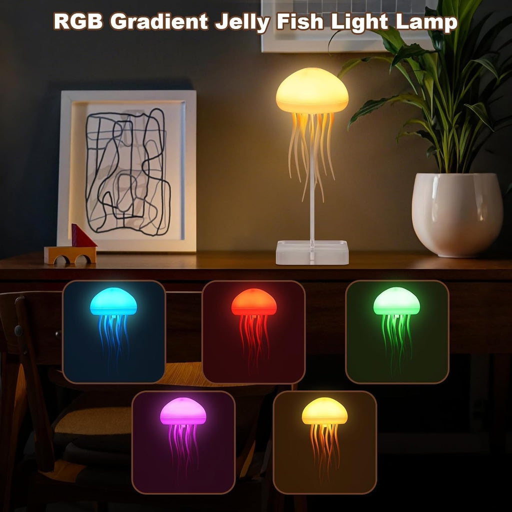Ocean Jellyfish Night Light – Aesthetic LED Mood Lamp for Bedroom Decoration