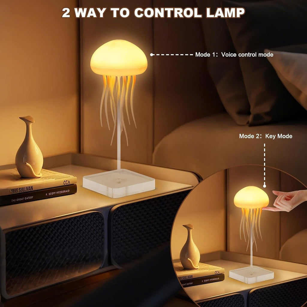 Ocean Jellyfish Night Light – Aesthetic LED Mood Lamp for Bedroom Decoration