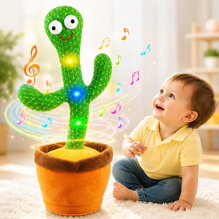 Storio Rechargeable Talking & Dancing Cactus Toy for Kids | Singing, Recording & Repeat Toy