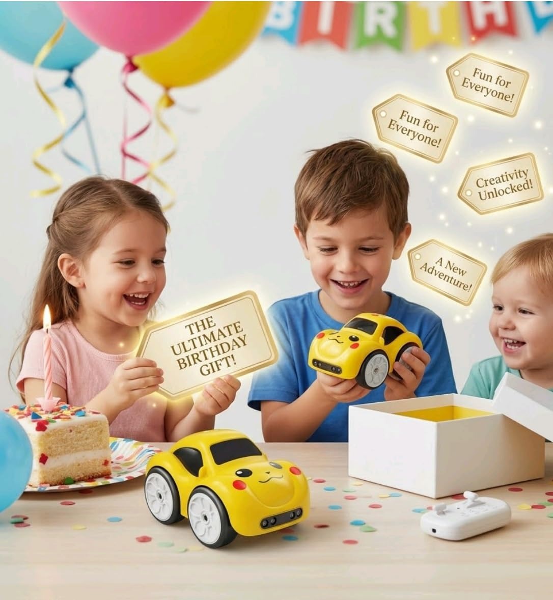 Smart Magic Induction RC Car | 2.4GHz Remote Control Sensor Car with LED Lights & Music