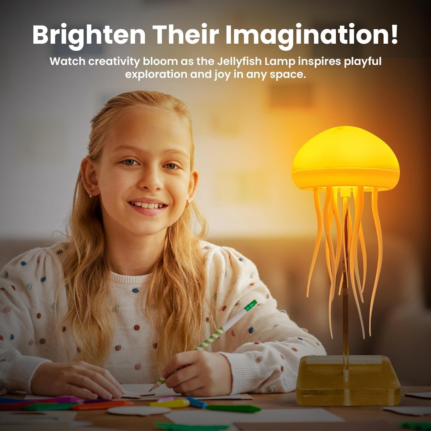 Ocean Jellyfish Night Light – Aesthetic LED Mood Lamp for Bedroom Decoration