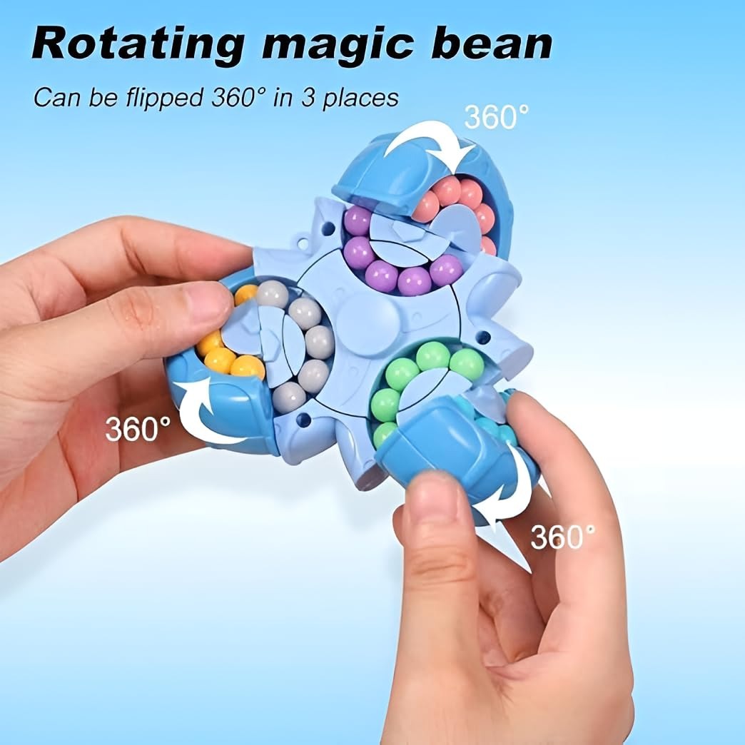 Magic Bean Rotating Puzzle Cube – Premium Brain Teaser & Stress Relief Toy