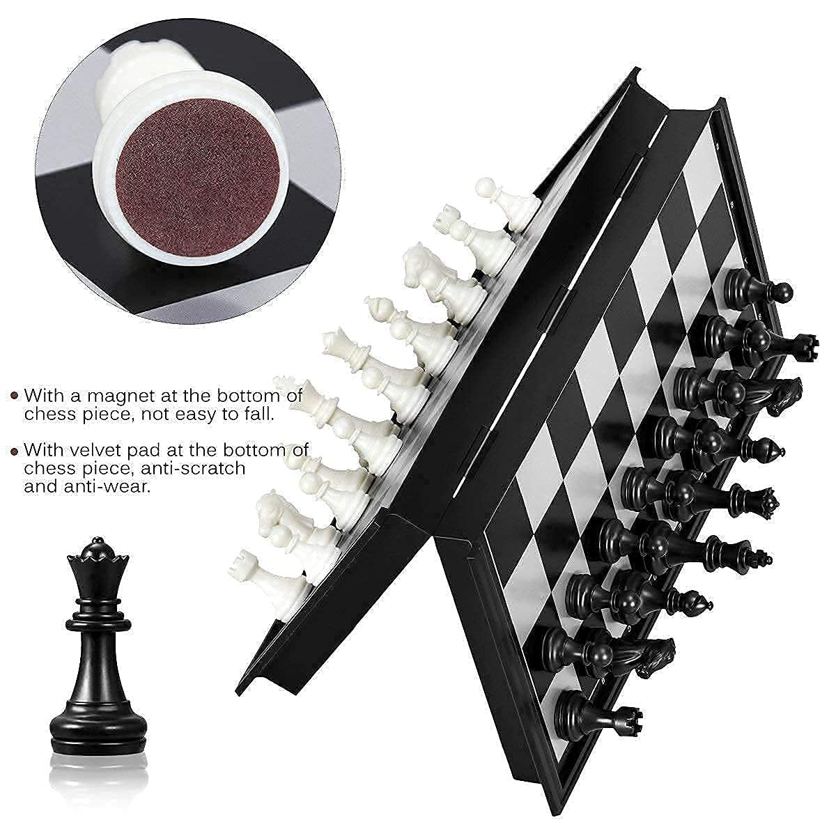 Premium Magnetic Chess Set – Foldable 10-Inch Chess Board for Home, School & Travel