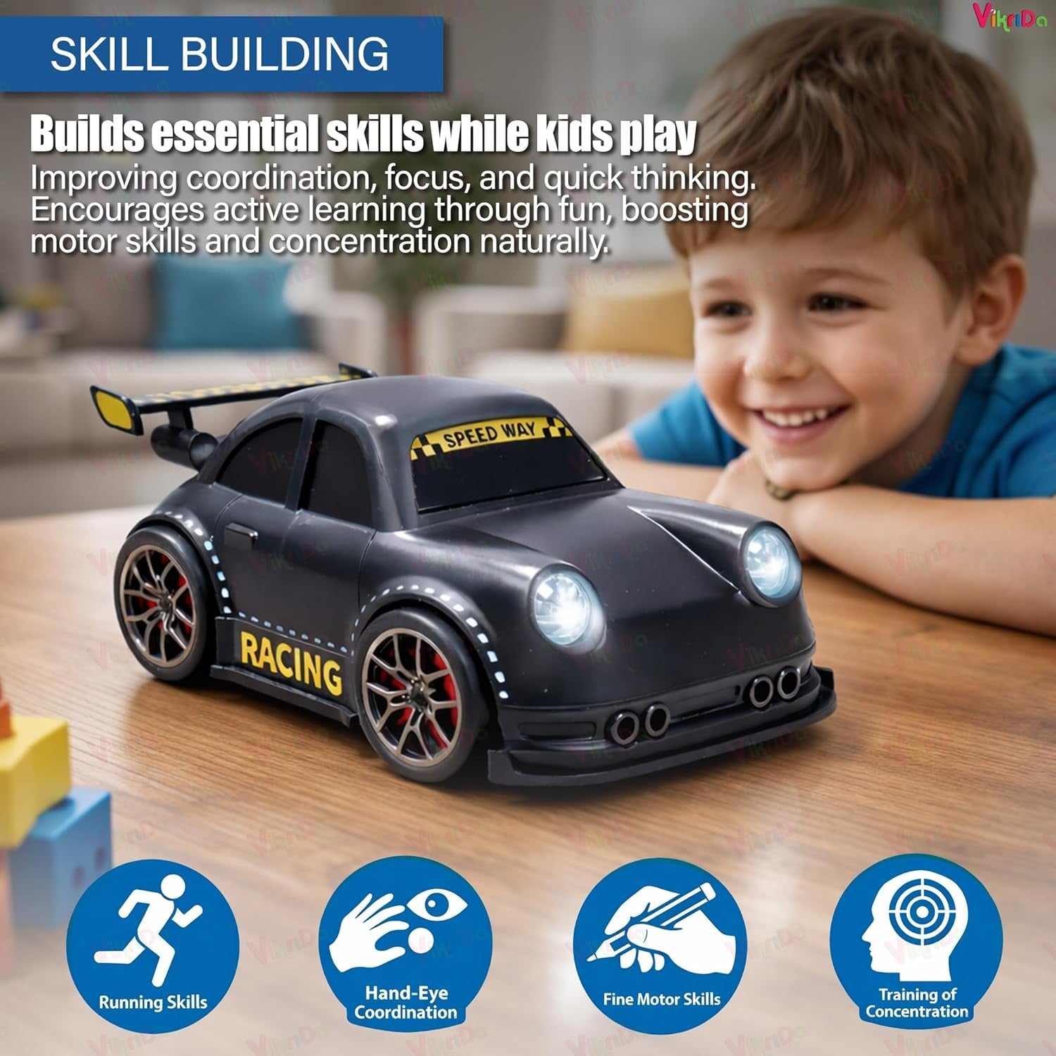 Remote Control Drift Car for Kids – 2.4GHz Smart RC Car with Follow Mode & USB Type-C Charging