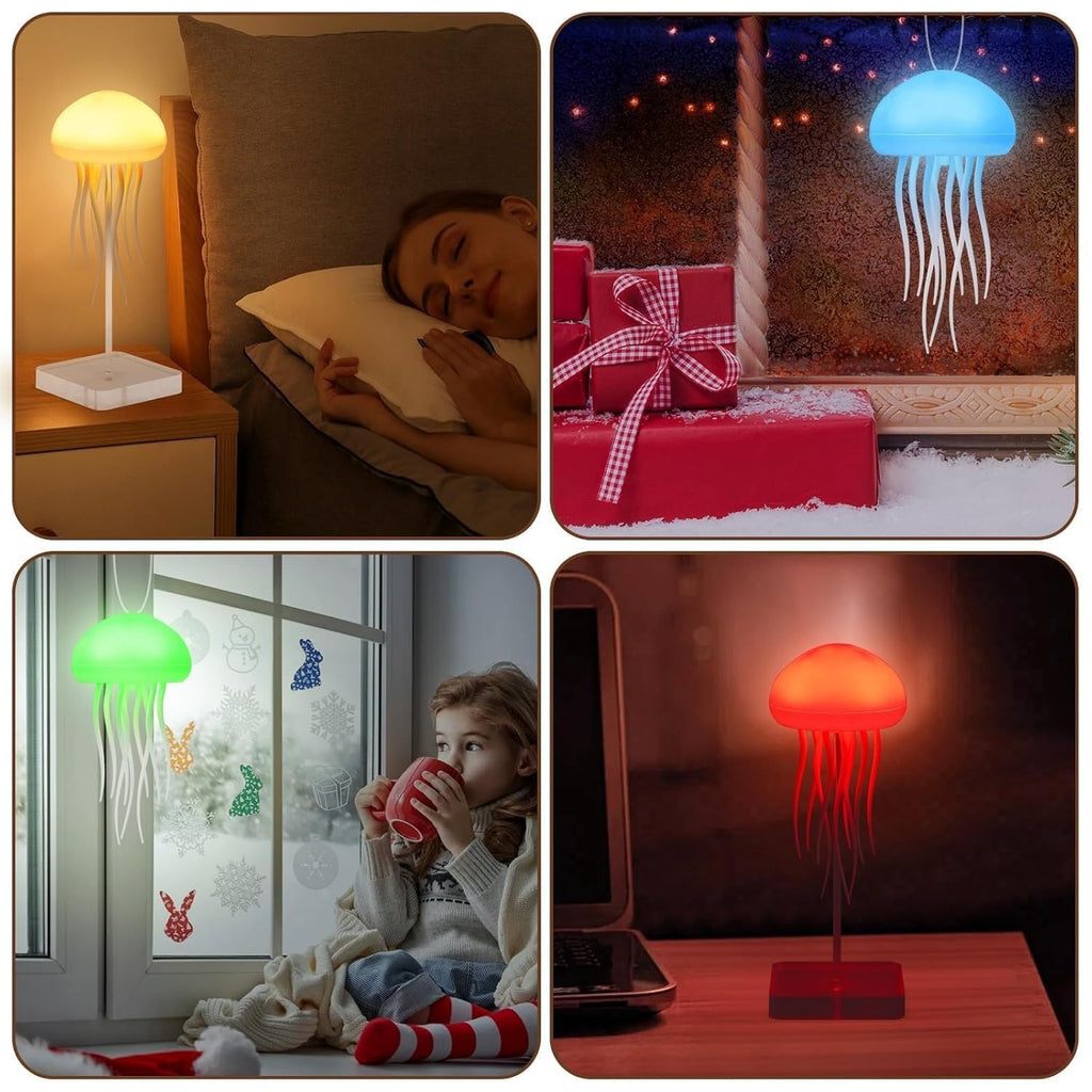 Ocean Jellyfish Night Light – Aesthetic LED Mood Lamp for Bedroom Decoration
