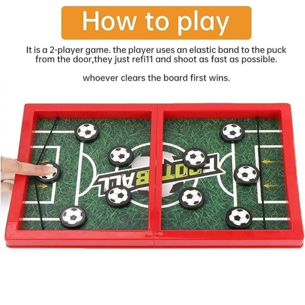 Football Edition Sling Puck Game – Fast-Paced Wooden Desktop Battle Game