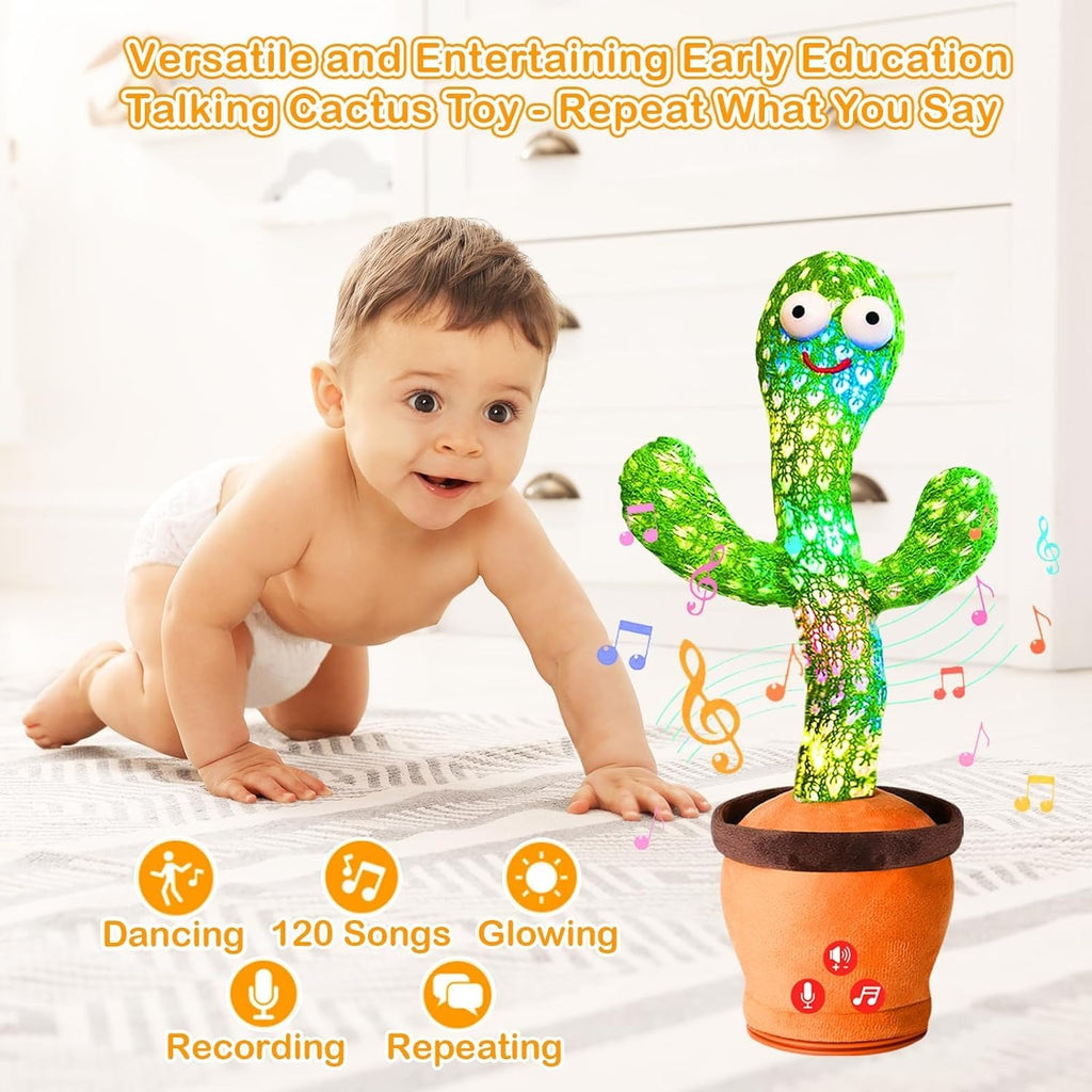 Storio Rechargeable Talking & Dancing Cactus Toy for Kids | Singing, Recording & Repeat Toy