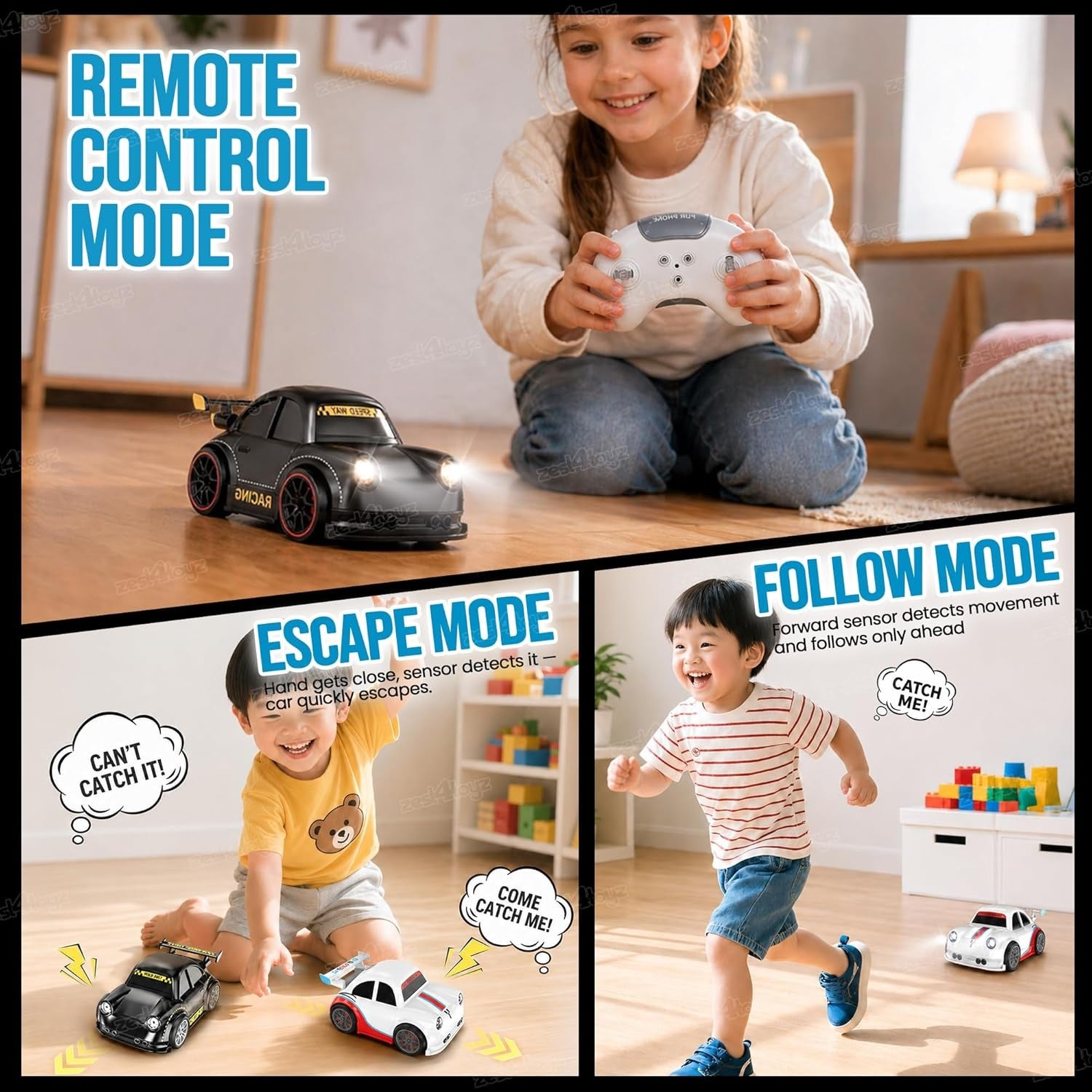 Remote Control Drift Car for Kids – 2.4GHz Smart RC Car with Follow Mode & USB Type-C Charging