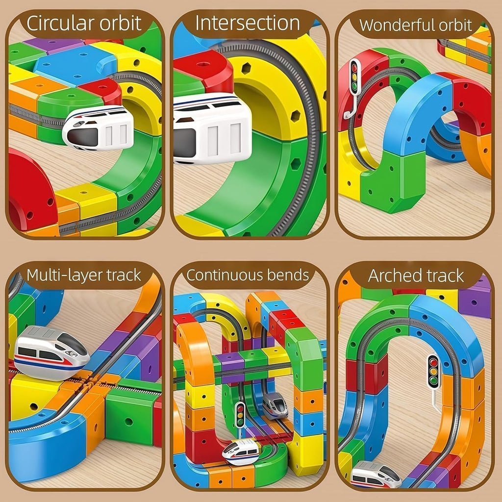 3D Electric Train Race Track Set – Creative Construction & STEM Learning Toy for Children