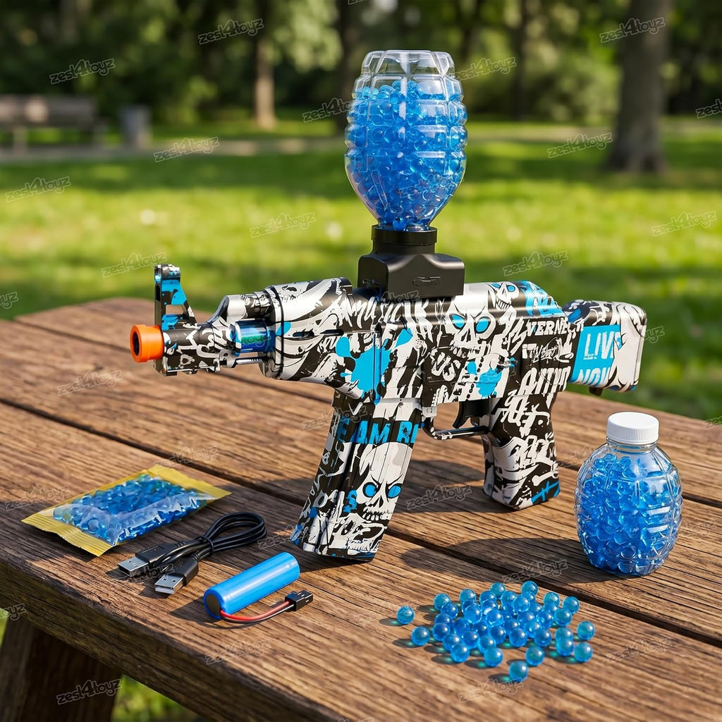 Gel Blaster Gun ||Adults Electric Operated Gun High Speed Upto 50 Feet Range|Rechargeable|Safe & Durable Outdoor Shooting Gam - Multicolor