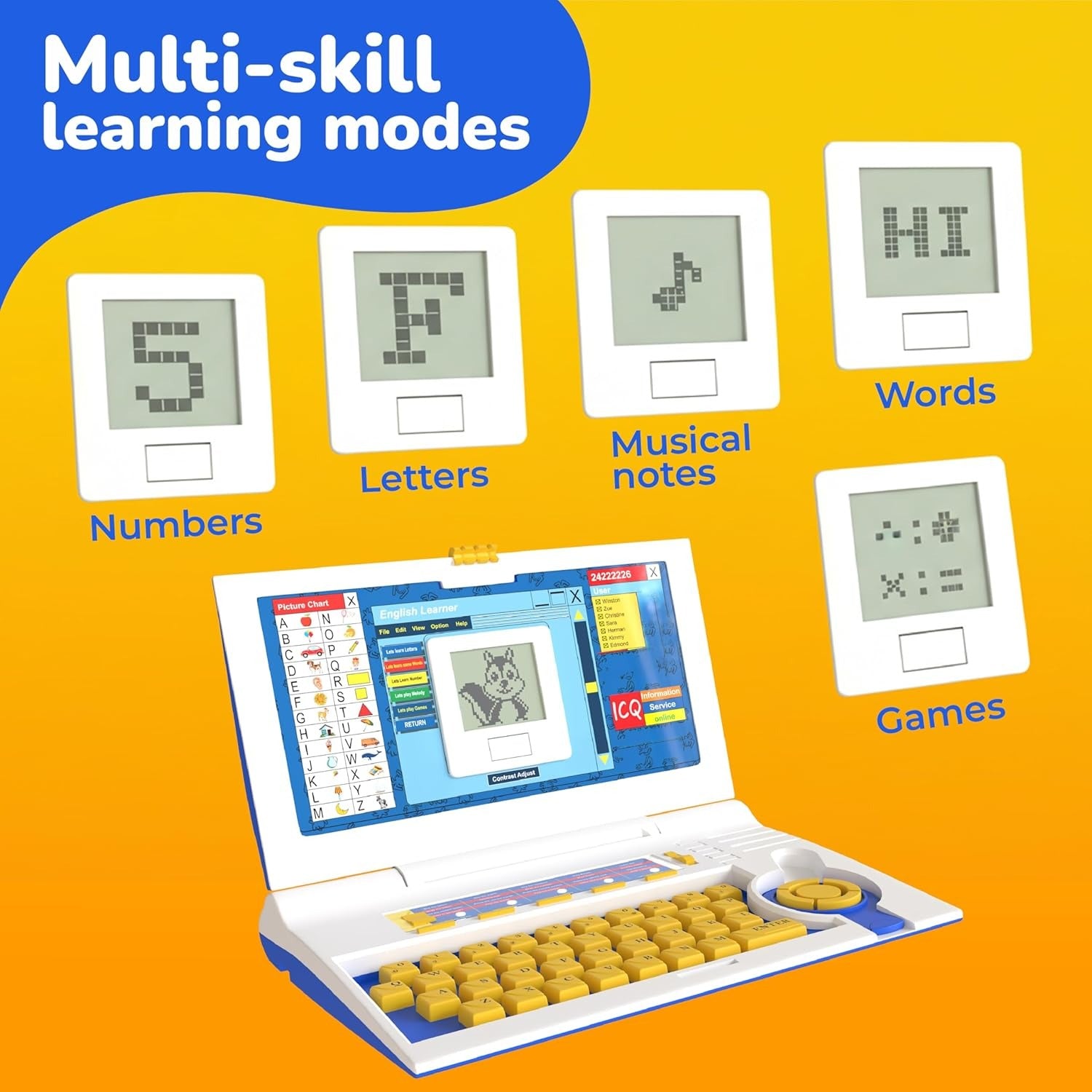Lifelong Kids Learning Laptop Toy – Educational Computer with 20 Fun Modes, Music, Alphabets & Words (2-5 Years) (Copy)