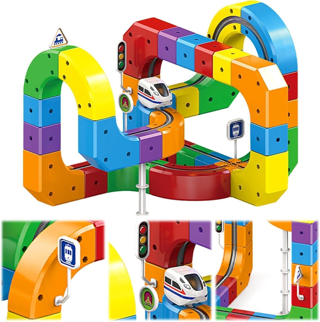 3D Electric Train Race Track Set – Creative Construction & STEM Learning Toy for Children