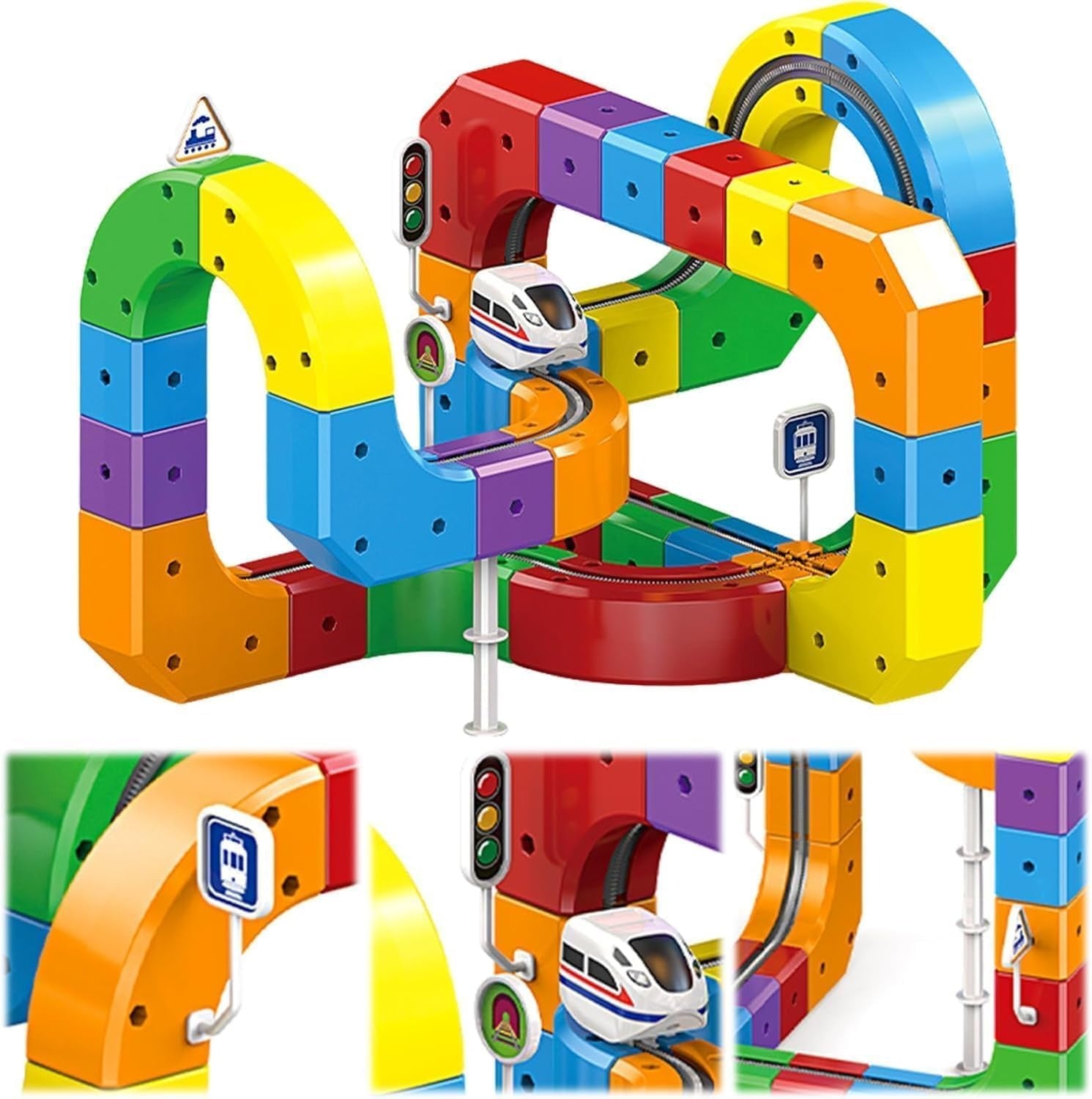 3D Electric Train Race Track Set – Creative Construction & STEM Learning Toy for Children