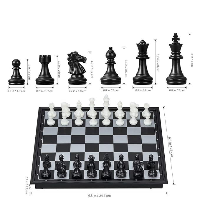 Premium Magnetic Chess Set – Foldable 10-Inch Chess Board for Home, School & Travel