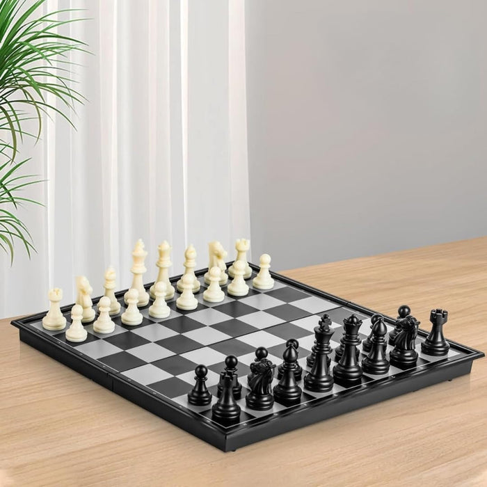 Premium Magnetic Chess Set – Foldable 10-Inch Chess Board for Home, School & Travel