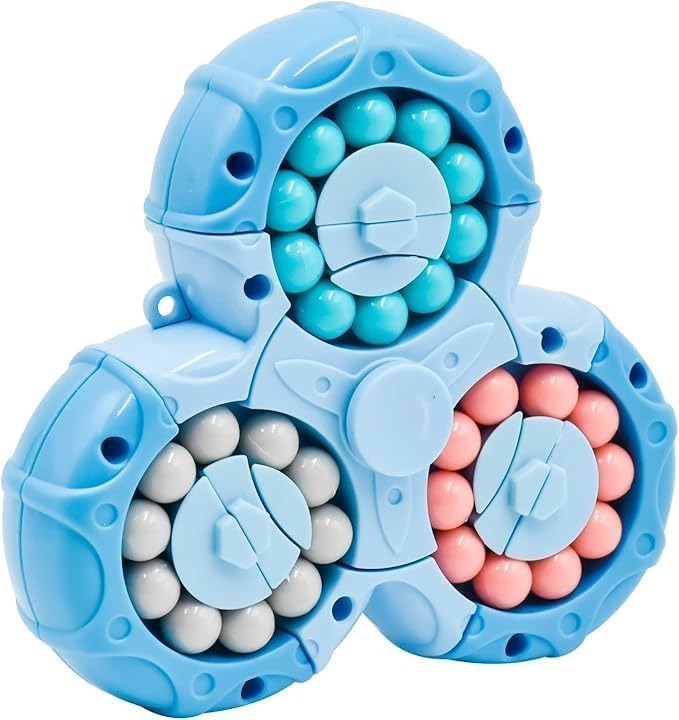 Magic Bean Rotating Puzzle Cube – Premium Brain Teaser & Stress Relief Toy