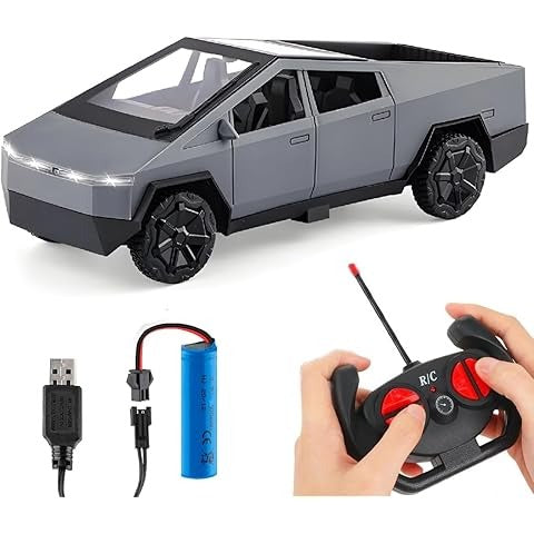 All-Terrain RC Cyber Truck | 1:14 Scale Remote Control Racing Car with LED Design & Rechargeable Battery