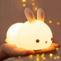 Rabbit Silicone Night Light – Rechargeable Touch Sensor LED Lamp with 7 Colors for Baby Nursery & Kids Room