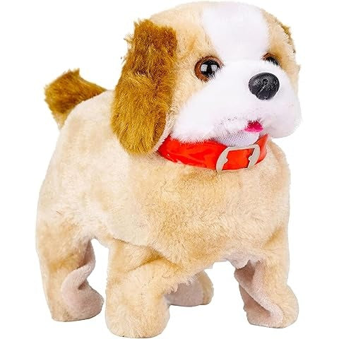 Jumping, Walking & Barking Dog Toy – Soft Plush Puppy with Backflip Action, Realistic Sounds & Interactive Play | Best Birthday Gift for Kids