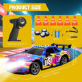 Mineup RC Drift Car Toy, 4WD 2.4GHz Remote Control Racing Vehicle with LED Headlights, 15km/h Speed