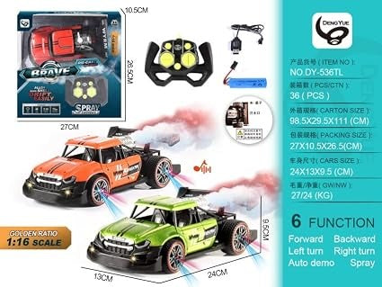 Rechargeable Tracer Racing RC Remote Control Car for Boys - Red