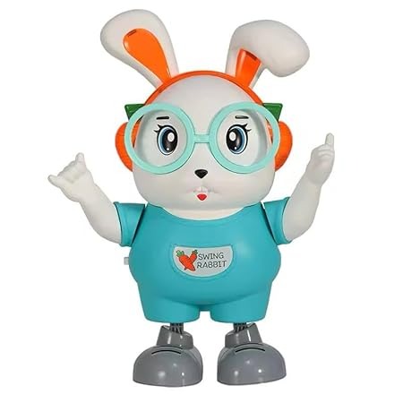 Rabbit Dance Toy for Kids, Interactive Dancing Bunny Toy | Battery Operated with LED headphoes and Sound