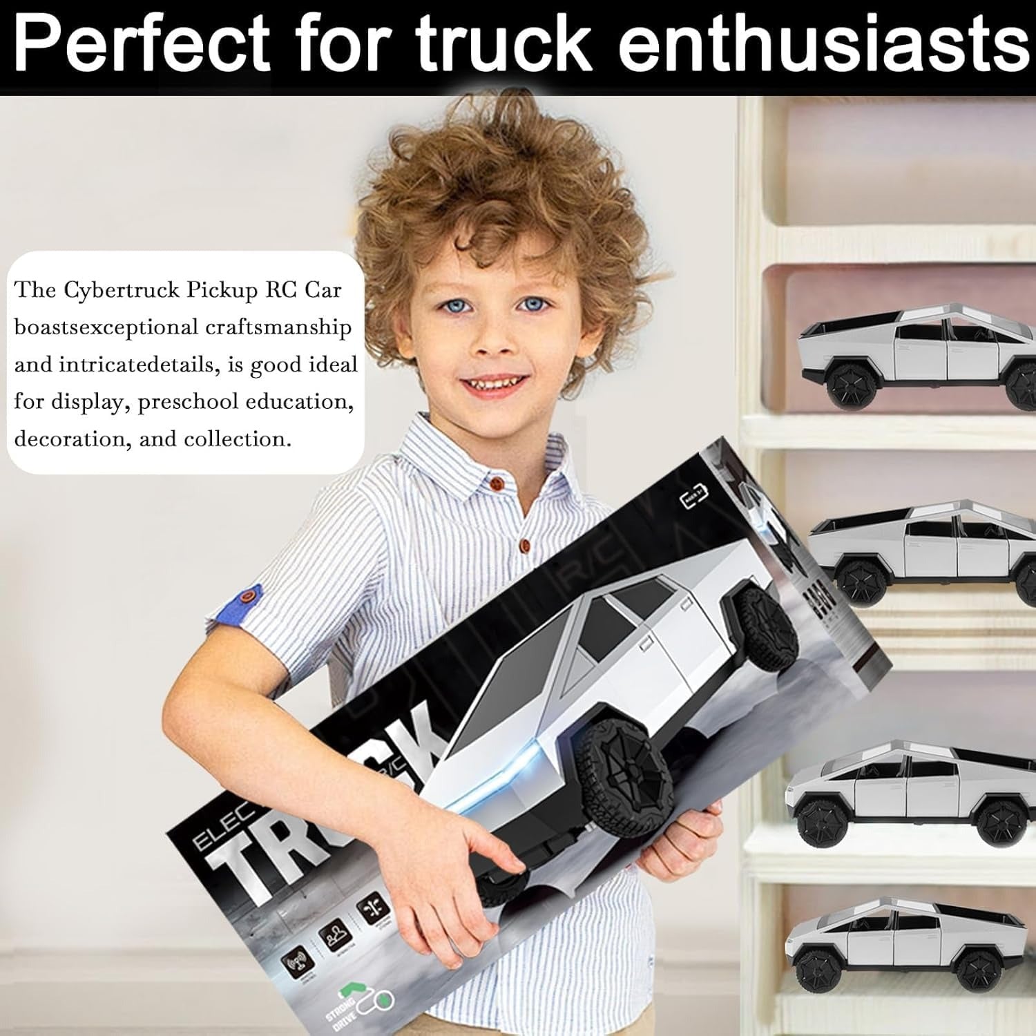 All-Terrain RC Cyber Truck | 1:14 Scale Remote Control Racing Car with LED Design & Rechargeable Battery