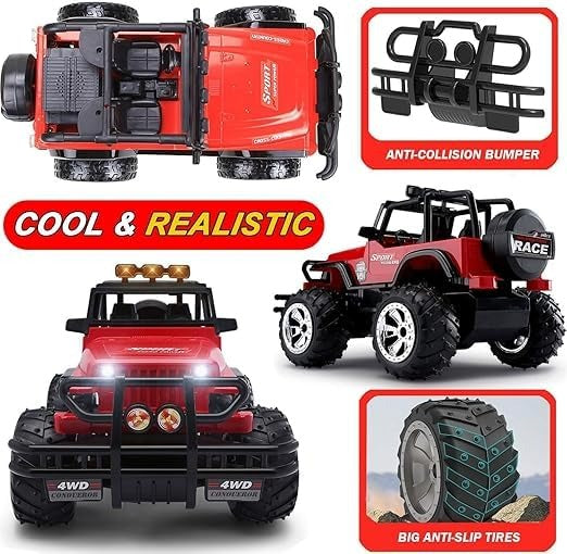 Rechargeable RC Car for Kids | Off-Road Remote Control Racing Vehicl