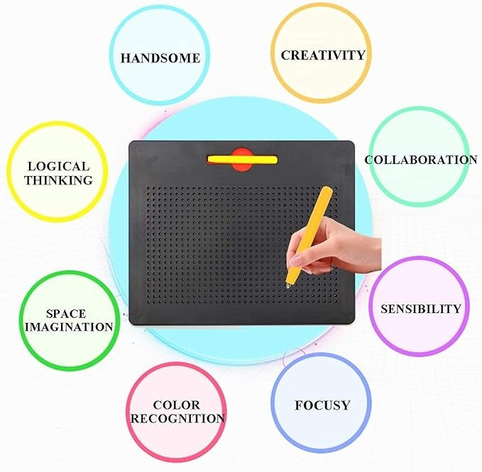 Naira Magnetic Drawing Sketch Pad – Creative Educational Toy for Boys & Girls with Magnetic Balls and Pen