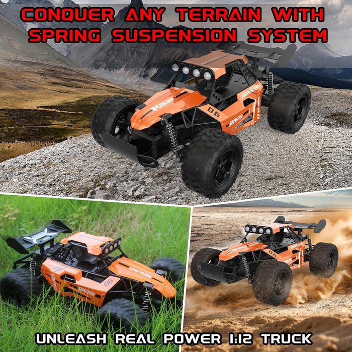 High-Speed RC Off-Road Monster Truck | 2WD Racing Vehicle for Kids with Rechargeable Battery