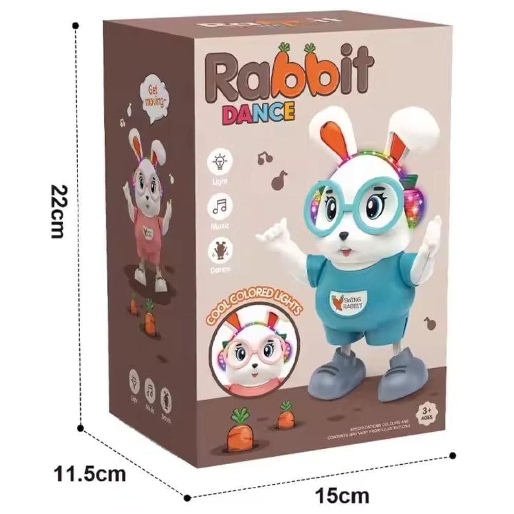 Rabbit Dance Toy for Kids, Interactive Dancing Bunny Toy | Battery Operated with LED headphoes and Sound