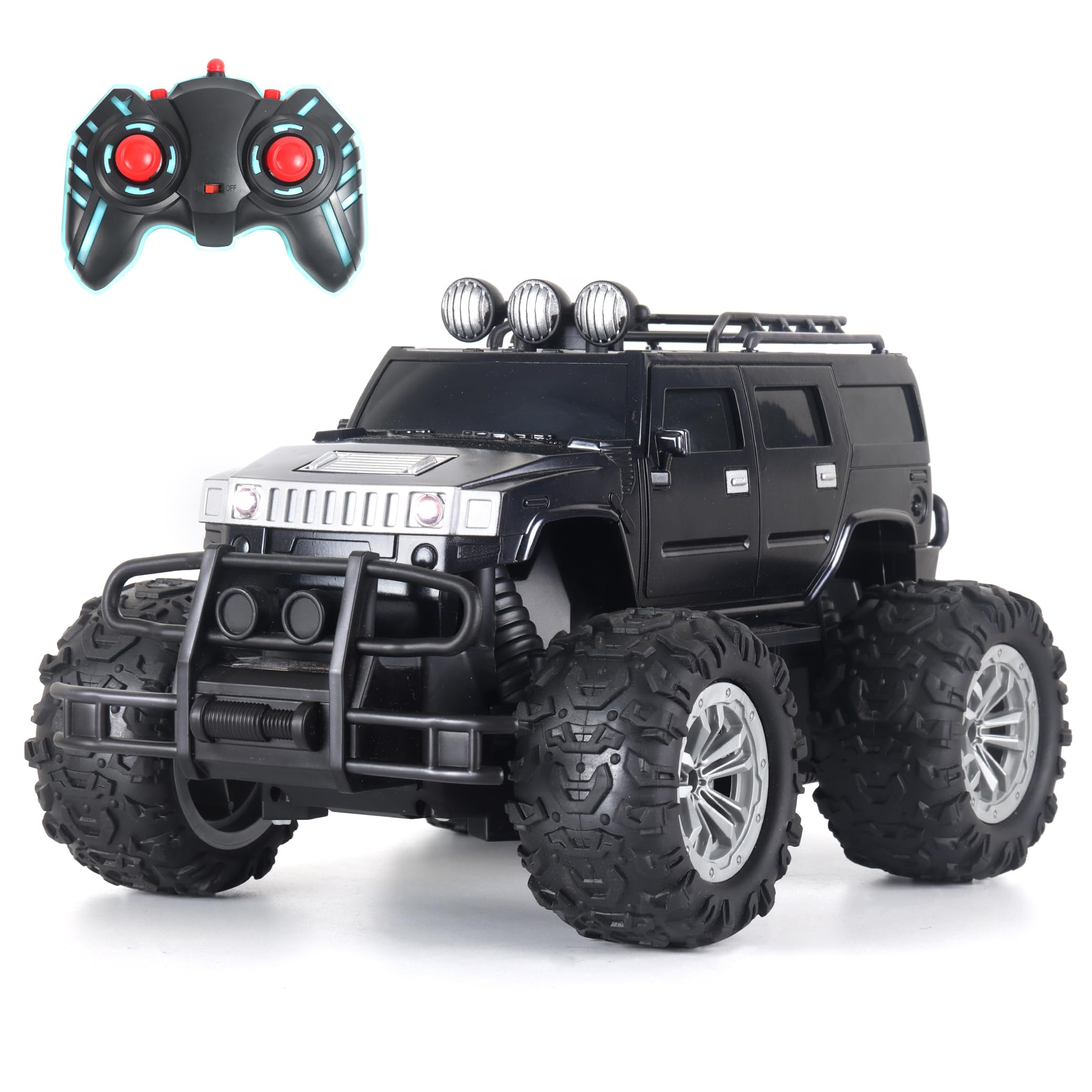 Off Roader Rechargeable Remote Control Car | RC Car Monster Truck | 4 Headlight Modes | Lithium Battery | C-Type Charging | 2.4GHz Remote Controller