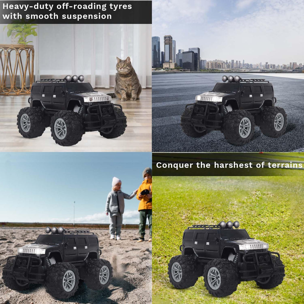 Off Roader Rechargeable Remote Control Car | RC Car Monster Truck | 4 Headlight Modes | Lithium Battery | C-Type Charging | 2.4GHz Remote Controller